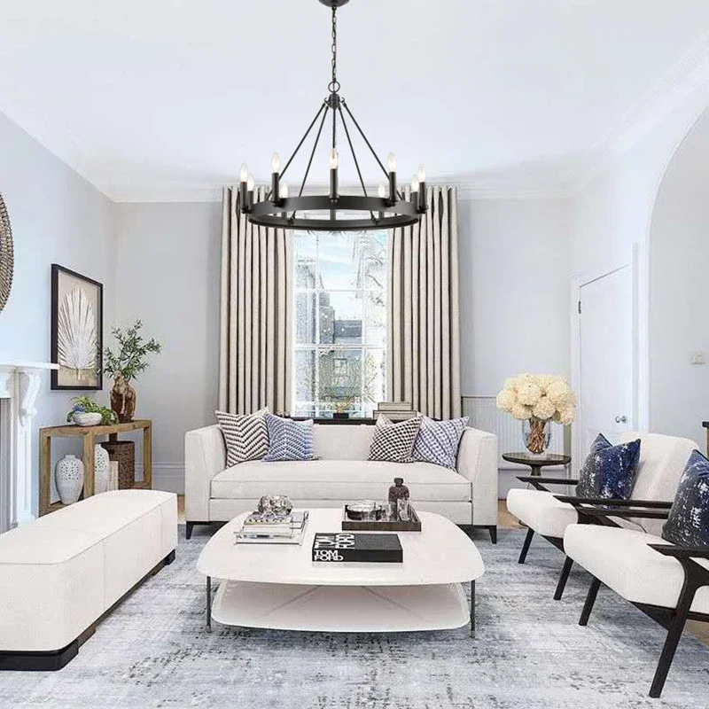 Винтажная люстра в стиле индастриал старинные подвесные светильники из кованого