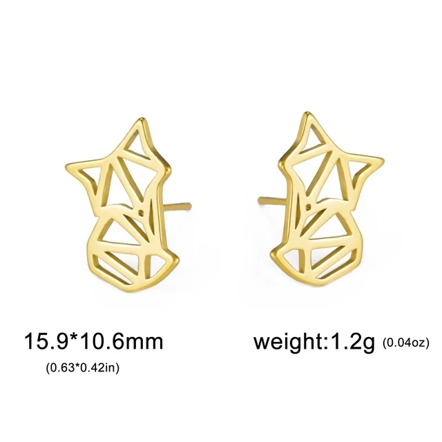 1 пара серьги-гвоздики из нержавеющей стали