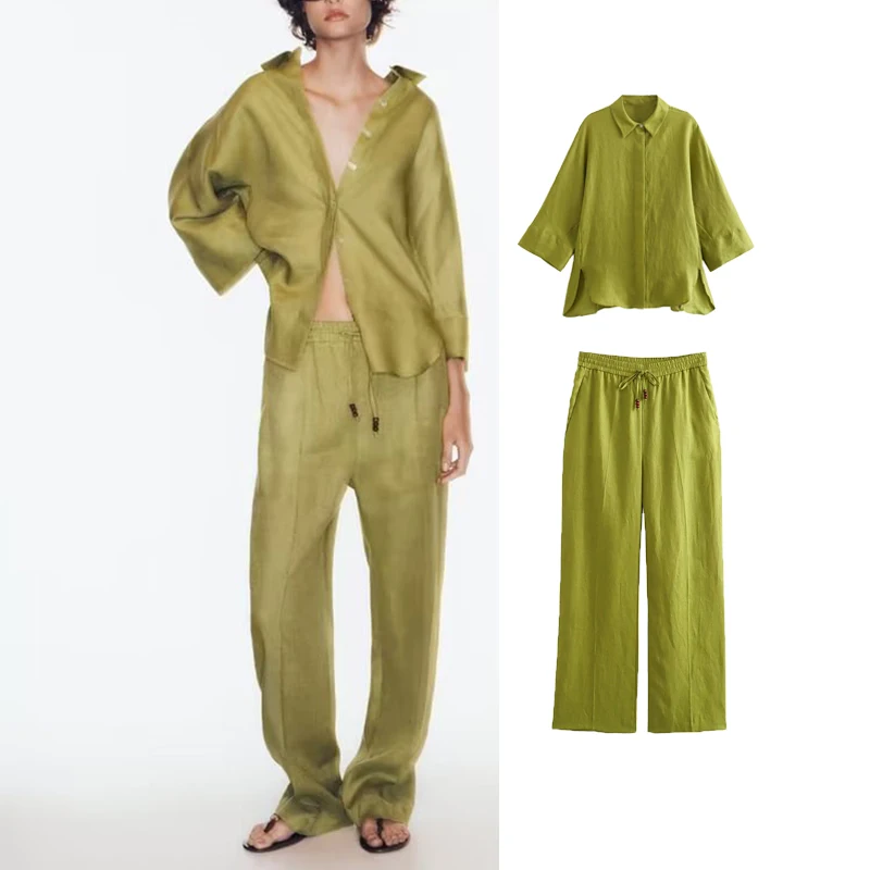 

Комплект одежды женский из 2 предметов, рубашка и брюки