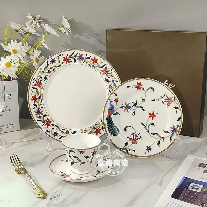 Набор тарелок в японском стиле для Западной кухни домашняя посуда из костяного