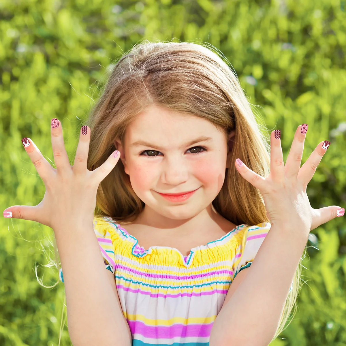 Minkissy 24 шт. полное покрытие накладные ногти искусственные мультяшный дизайн для