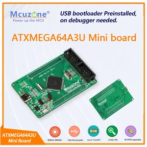 ATxmega64A3U Mini Board USB program PDI JTAG XMEGA64A3 U 64A3U AVR ATMEL MICROCHIP 7UART