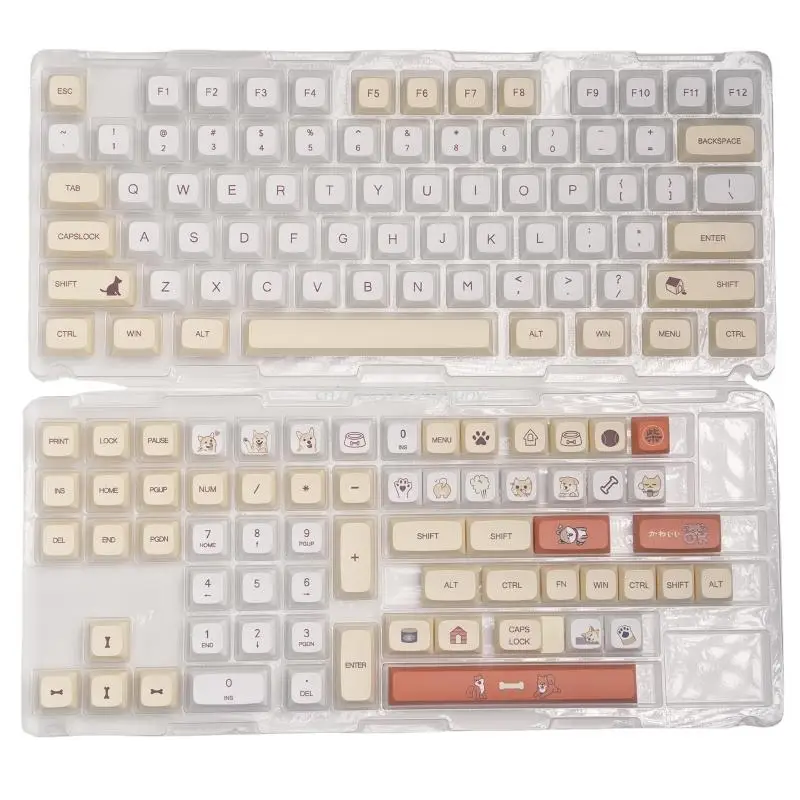 

139 Keys PBT Keycaps XDA Profile DYE SUB Personalized Cartoon Corgi Dog Keycap For Cherry MX Switch Mechanical Keyboard