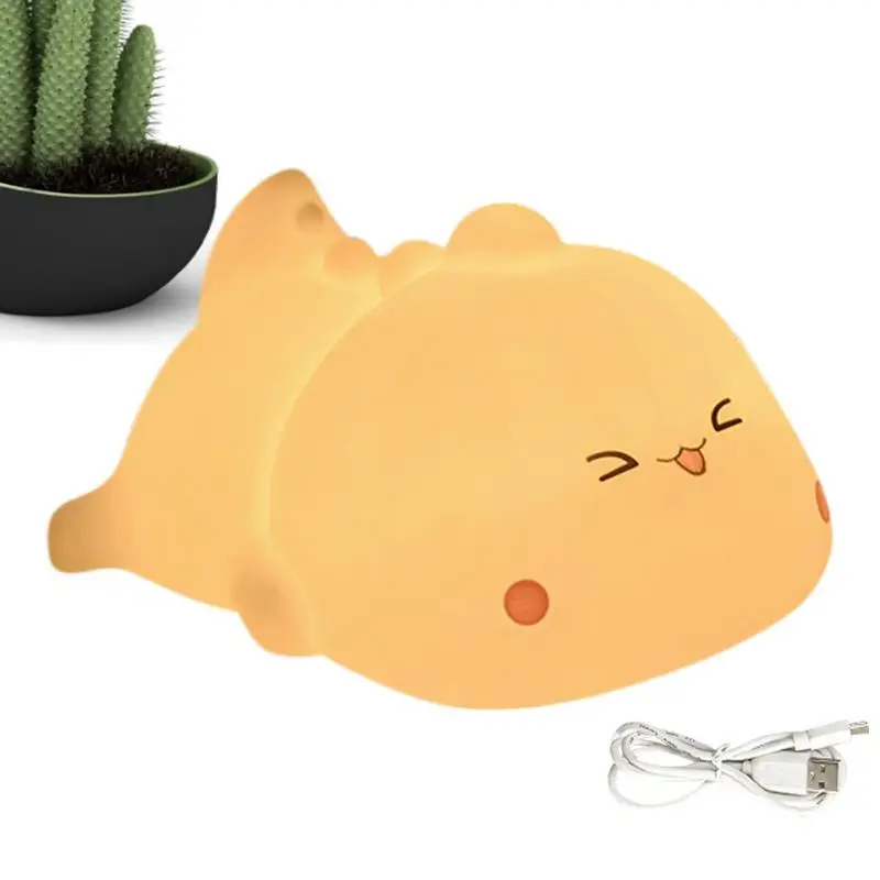 

Силиконовые лампы динозавров, комнатный декоративный портативный прикроватный светильник с аккумулятором и изменением цвета