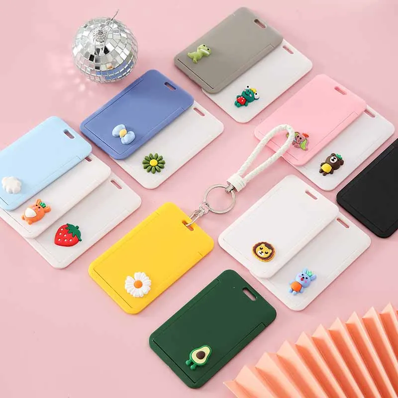 1pcs Cute Waterproof Credit Card Cover Women Men Student Bus Card Holder Case Business Credit Cards Bank ID Card Sleeve Protect