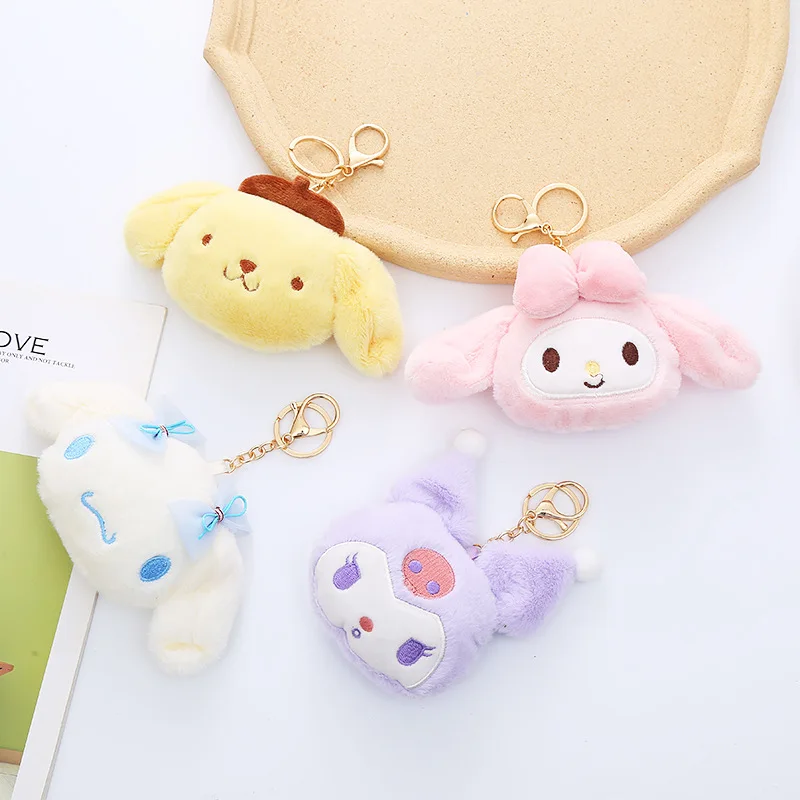 

Kawaii мультфильм Sanrio брелок-Плюшевая Кукла Cinnamoroll Мелодия куроми подвеска на рюкзак милая девушка подарок аниме сумка украшения