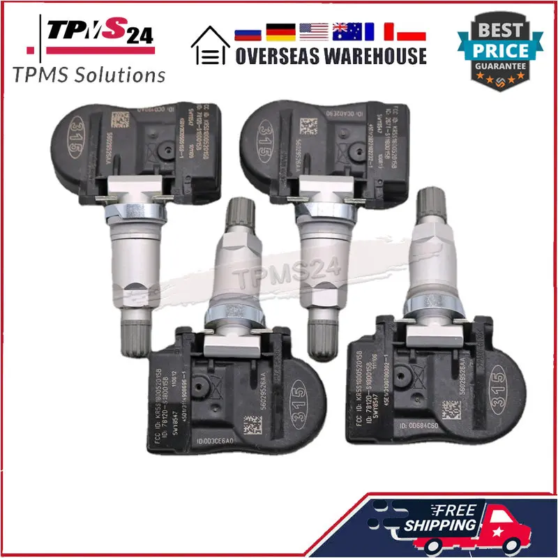 4X для CHRYSLER 200 DODGE AVENGER Калибр JEEP Компас 315 МГц датчик давления воздуха в шинах 56029526AA 68001696AB 68078861AA