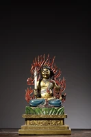 13 tibetan temple collection bronze painted fudo mingwang bodhisattva acalanatha flame backlight buddha terrace worship buddha
