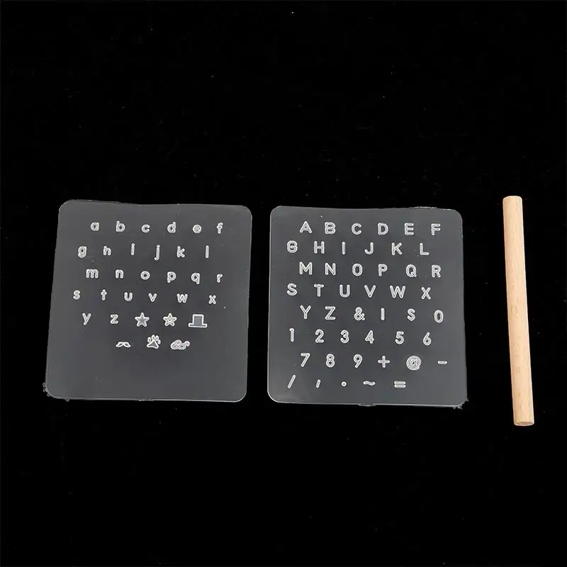 

3Pcs DIY English Letter Leather StampTemplate Letter Number Leathercarft Stamping Tools Alphabet Stamps Handle Punch Kit