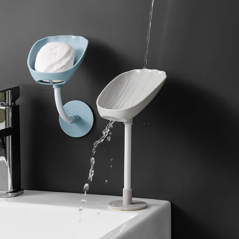 

Creative wall hanging movable suction cup shell soap box drain non-perforated home bathroom bathroom soap box