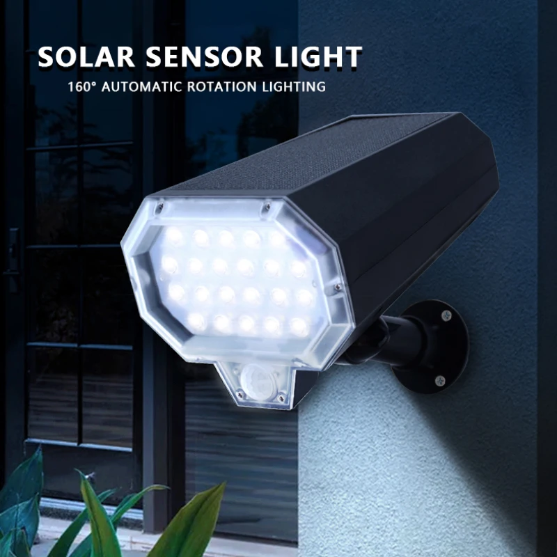 

2021 Outdoor Solar Light Body Sensor Lamp 2000mAh ABS IP65 Waterproof 160° Rotating Lighting Landscape Yard Garden Home Tools