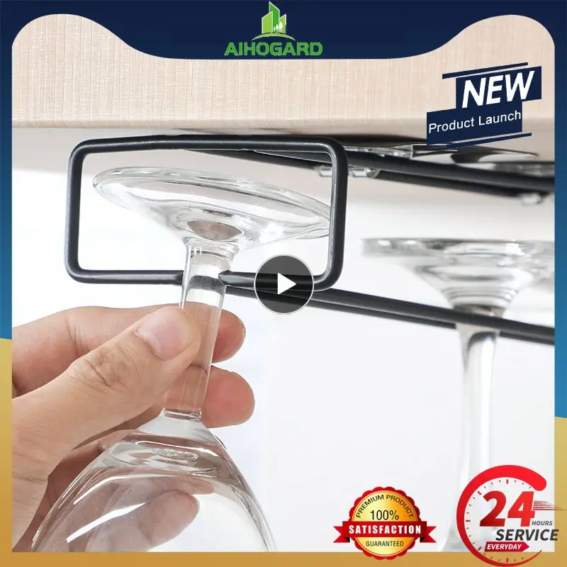 

Iron Wine Glass Holder Wine Glass Rack Bar Inverted Shelf Multifunctional Towel Racks Kitchen Storage Organizer Glass Holder