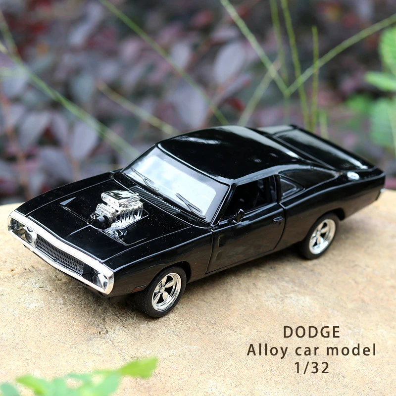Diecast 1:32 Alloy Miniature Car Model Fast and Furious 1970 Dodge Charger Muscle Car for Children Boys Collection Christmas Toy