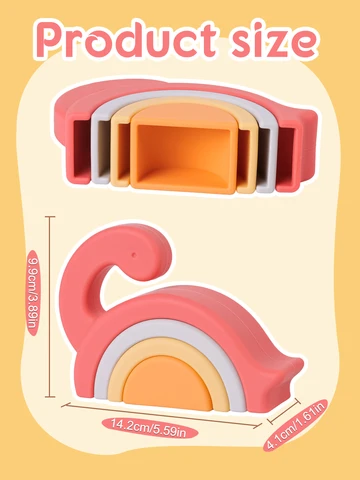 Soft Silicone Building Blocks for Toddlers