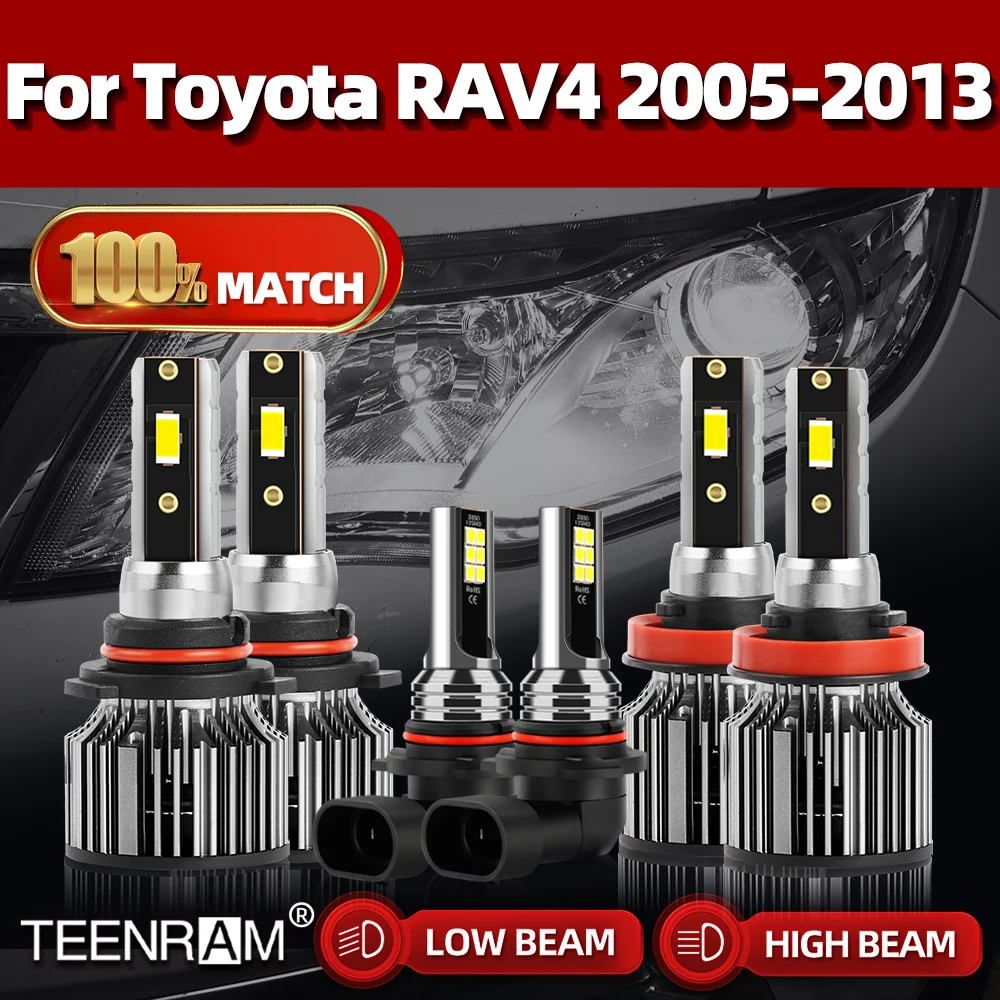 

Canbus Car Lights 20000LM H11 Car Headlight Bulbs 9005 HB3 Turbo Auto Fog Lamp 12V For Toyota RAV4 2005-2009 2010 2011 2012 2013