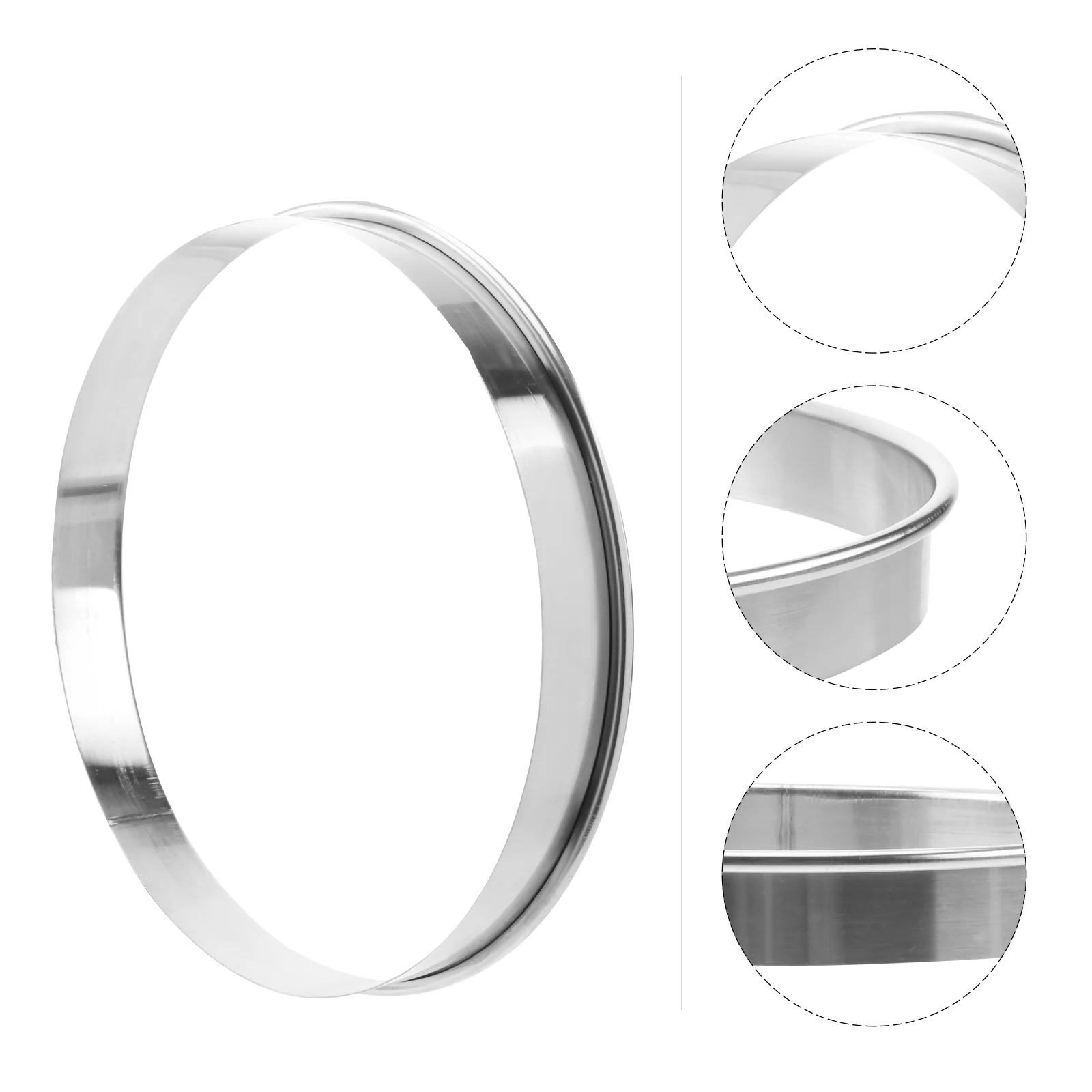 

7 Inches Mousse Ring Stainless steel Round Cake Mold for Pie Dessert Cake Modelling Pastry Tool Silver