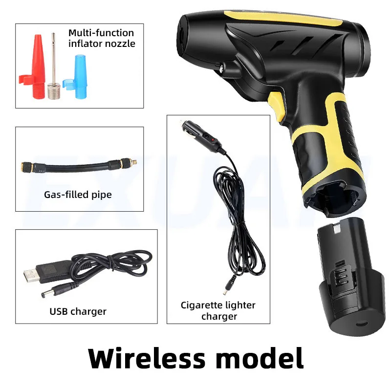 Wireles Автомобильный насос для мотоциклов ручной воздушный компрессор 120 Вт