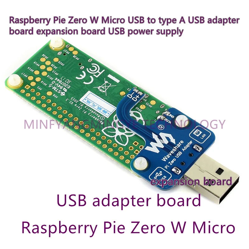 

5PCS/LOT Pi-Zero-USB-Adapter Raspberry Pie Zero W Micro USB To Type A USB Adapter Board Expansion Board USB Power Supply