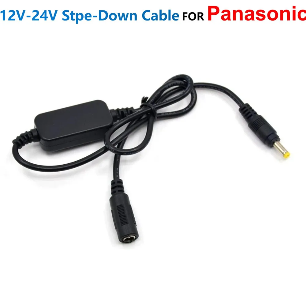 

12V-24V Stpe-Down Cable DMW BLC12 BLG10 BLF19 BLH7 Fake Battery For Panasonic DCC6 DCC8 DCC9 DCC11 DCC12 DCC15 DCC16 DC Coupler