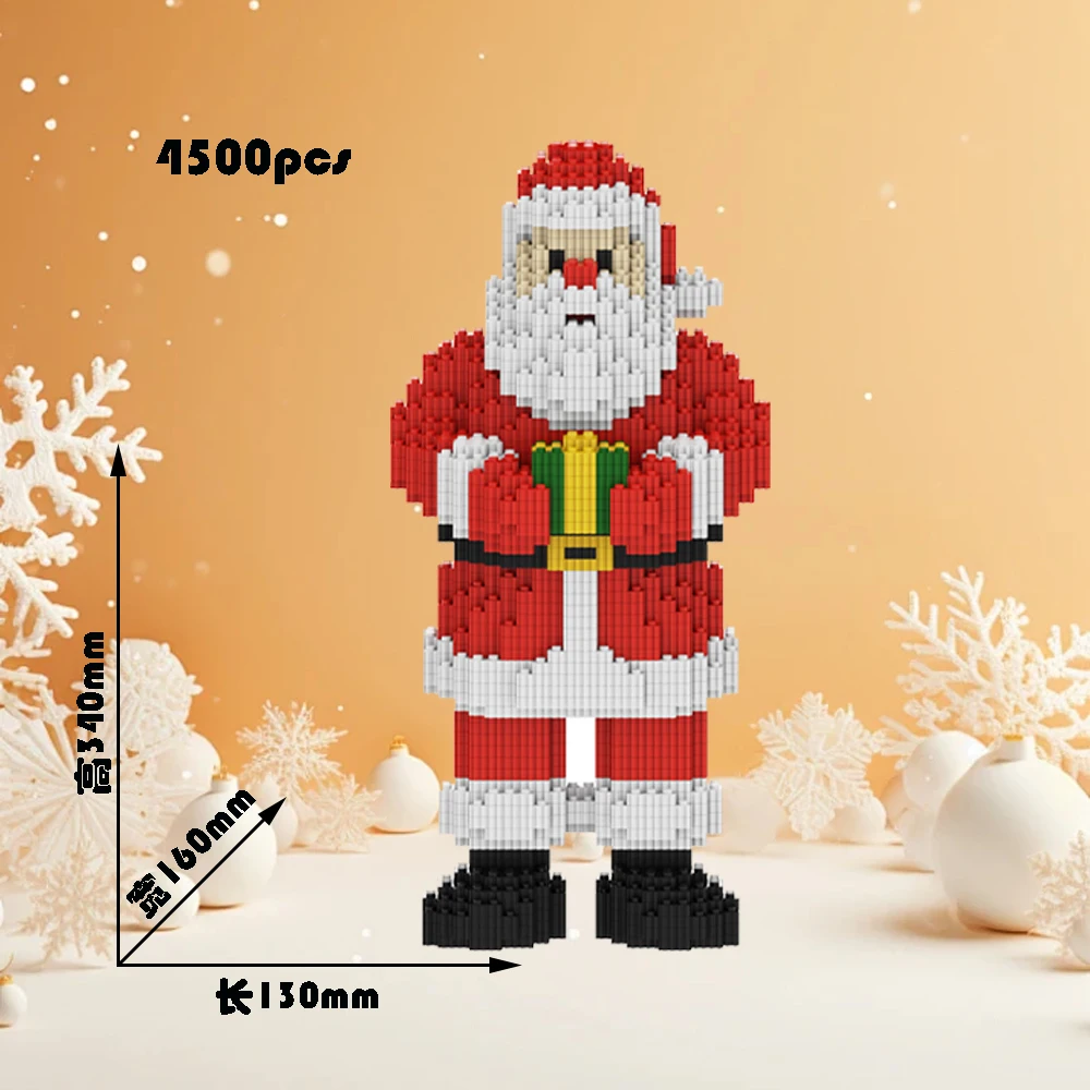 Санта-Клаус Рождественская елка Строительные блоки Игрушки DIY Маленькие частицы