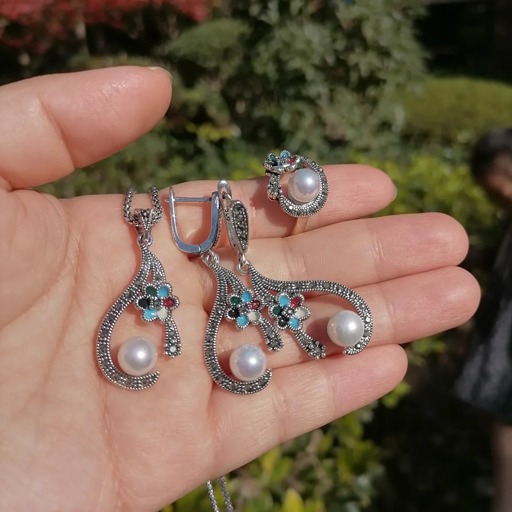 Женское Винтажное кольцо с жемчугом