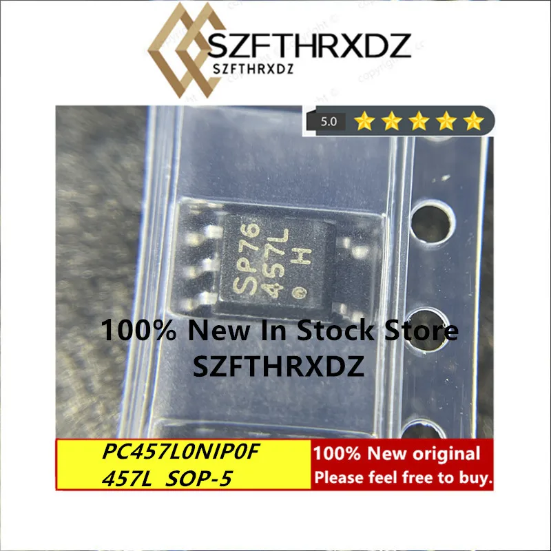 100% Новый оригинальный PC457L0NIP0F SOP-5 фотосоединитель High CMR1Mbps PC457L SOP5 457L