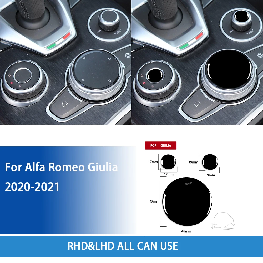 Аксессуары для Alfa Romeo Giulia 2017 2018 2019 2020 2021, черная пластиковая внутренняя декоративная наклейка для центрального контроллера автомобиля