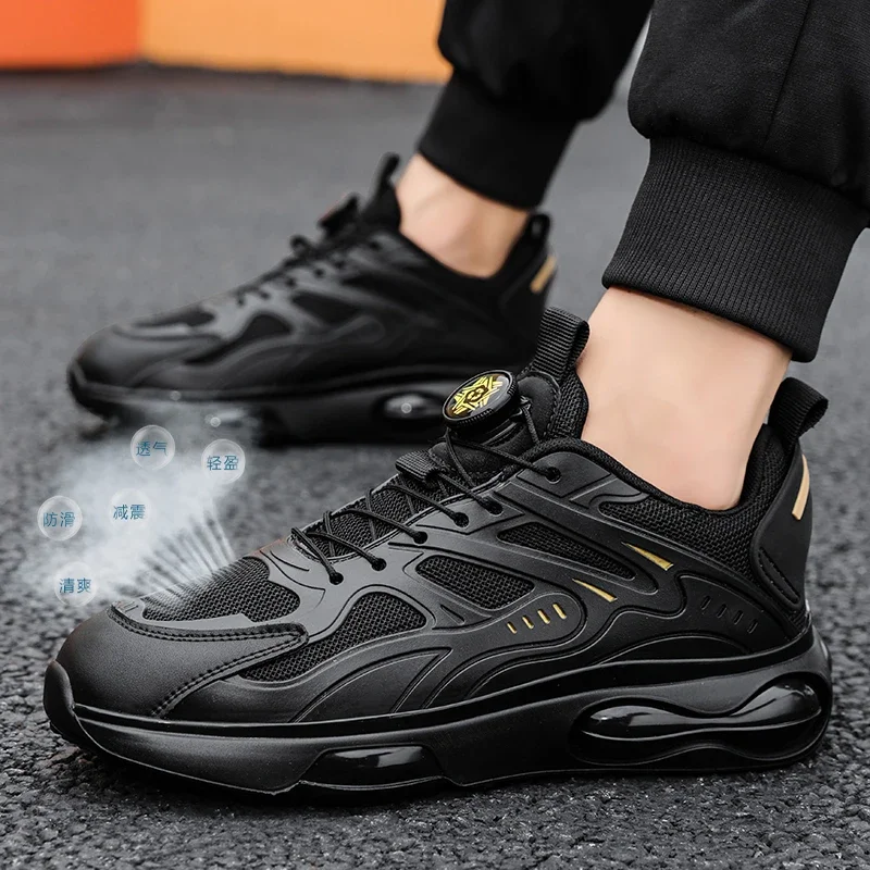 27/5000 черные мужские кроссовки на воздушной подушке осенние дышащие 2024 новые