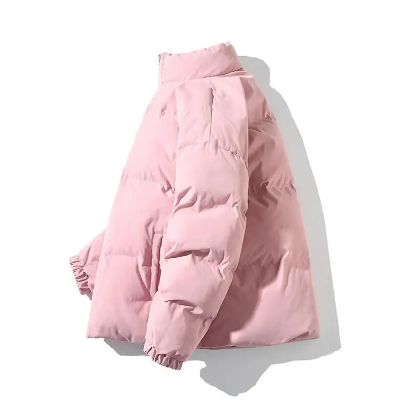 Winter Men's/Women's Pure Color Parka Coats New High-quality Brand Stand-up Collar Warm Thick Coats Fashion Casual Parka Coats