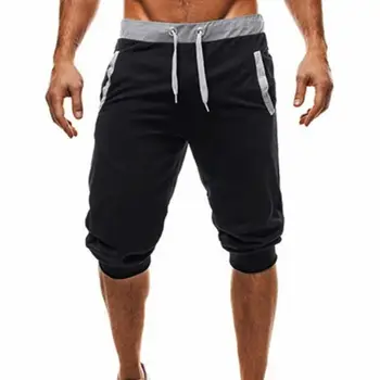 Men Pants Summer Harem Slacks Shorts Sport Sweatpants Drawstring Jogger Trousers Sportswear Slim Fit Black Jogger For Daily Work 1
