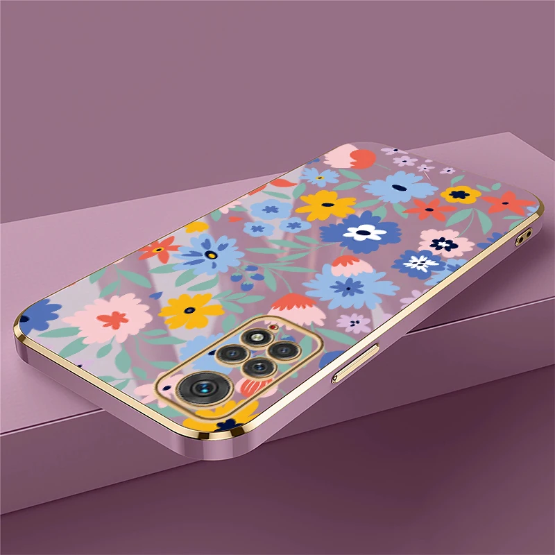 Фото Чехол для телефона Xiaomi Redmi Note 11 4G 11S 11E 11T 10T 10 Lite 9S 10S с цветочным узором, силиконовый, из ТПУ, противоударный, с покрытием №2