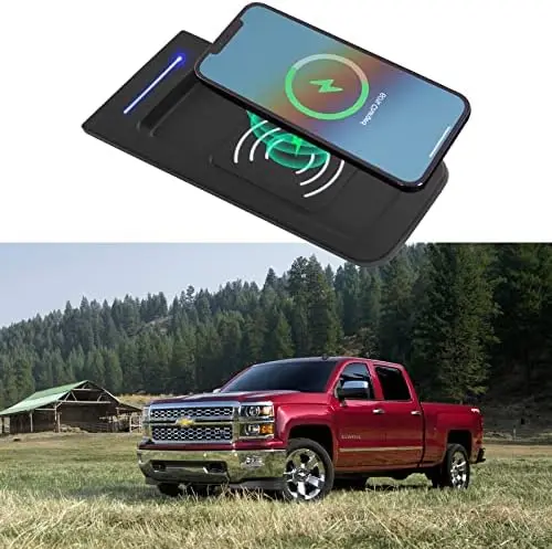 

Chevy Silverado 2022-2023 Car Wireless Charger 15W Fast Charging Wireless Pad for 2022 2023 Chevy Silverado GMC Sierra 1500 2500