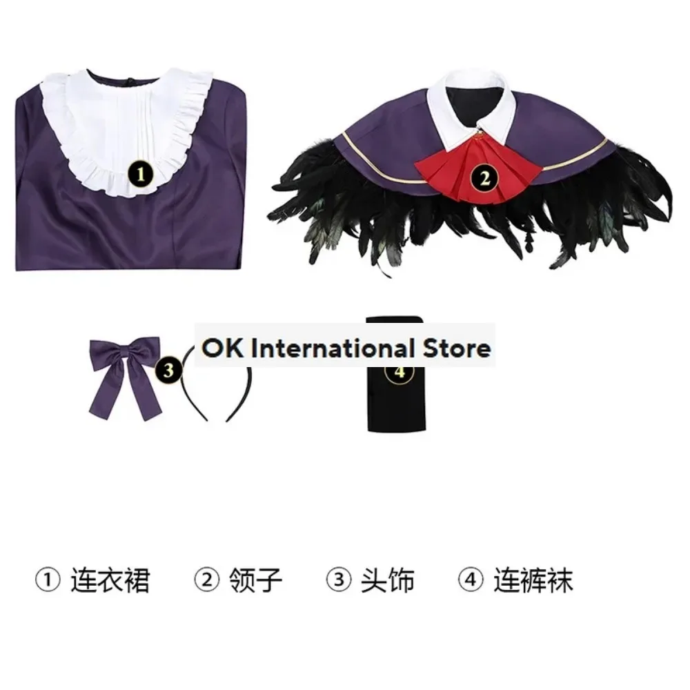 Костюм для косплея Puella Magi Madoka Magica Akemi Homura парик платье юбка Хэллоуина