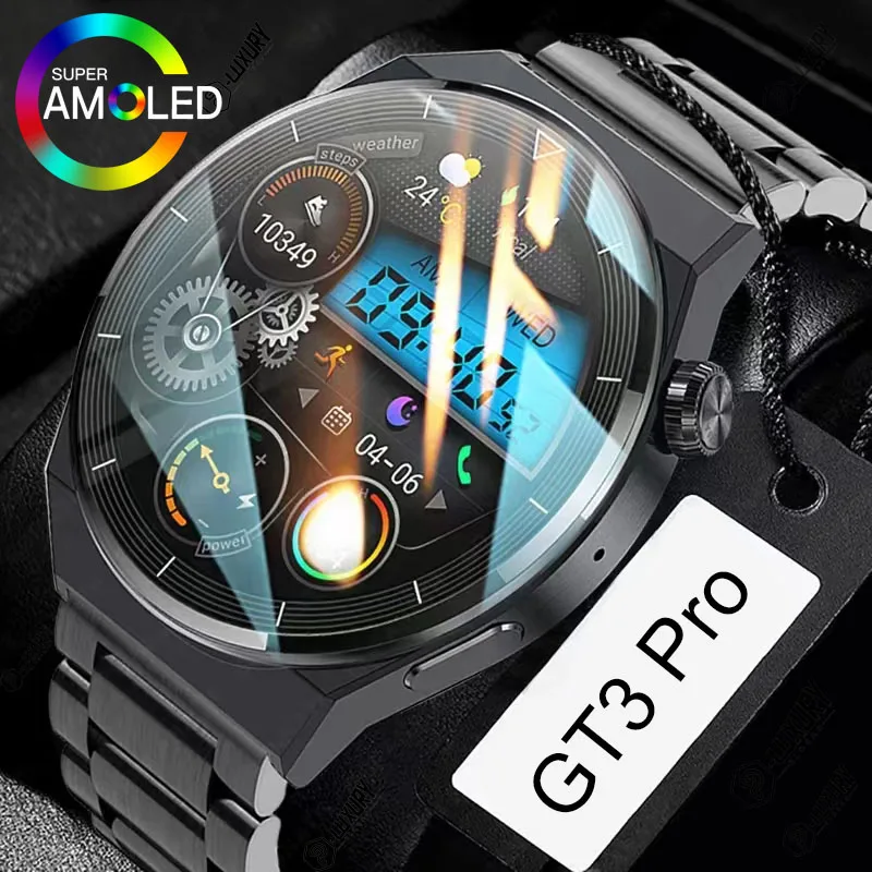 

2023 New NFC Smart Watch Men GT3 Pro AMOLED Fitness Tracker Men Bluetooth Call IP68 Waterproof SmartWatch For Huawei Xiaomi