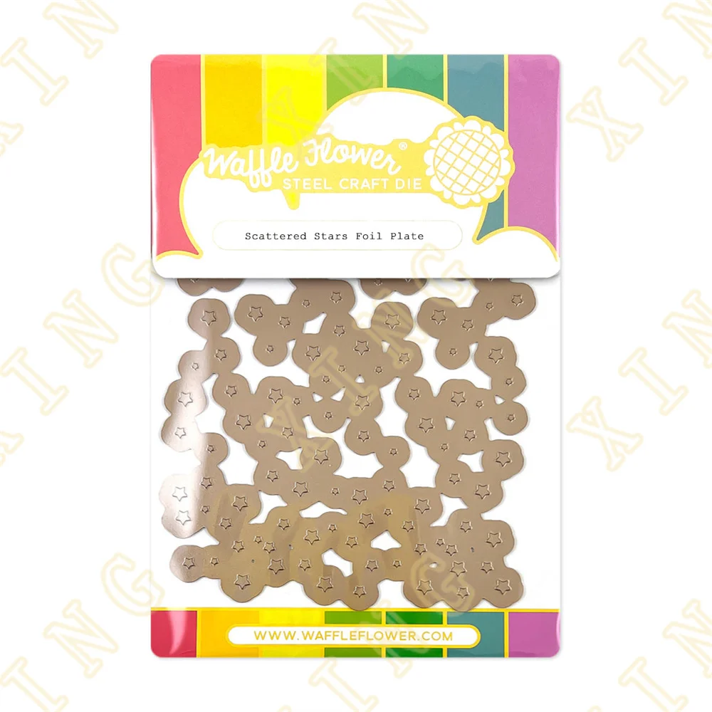 

Scattered Stars Foil Plate New Hot Foil Plate Scrapbook Diary Decoration Stencil Embossing Template Diy Greeting Card Handmade