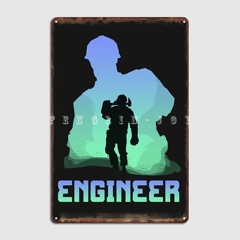 

Engineer Team Fortress 2 Poster Metal Plaque Club Party Home Wall Decor Decoration Tin Sign Poster