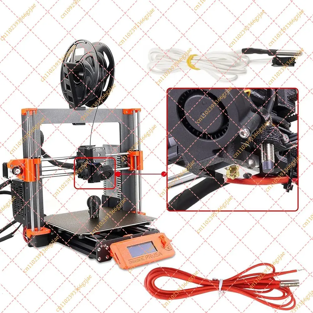 Фото Нагревательный картридж HzdaDeve 1 для Prusa I3 Mk2.5 / Mk3 / MK3s, нагревательный элемент 24В 40Вт, термистор NTC 100K 3950 №5