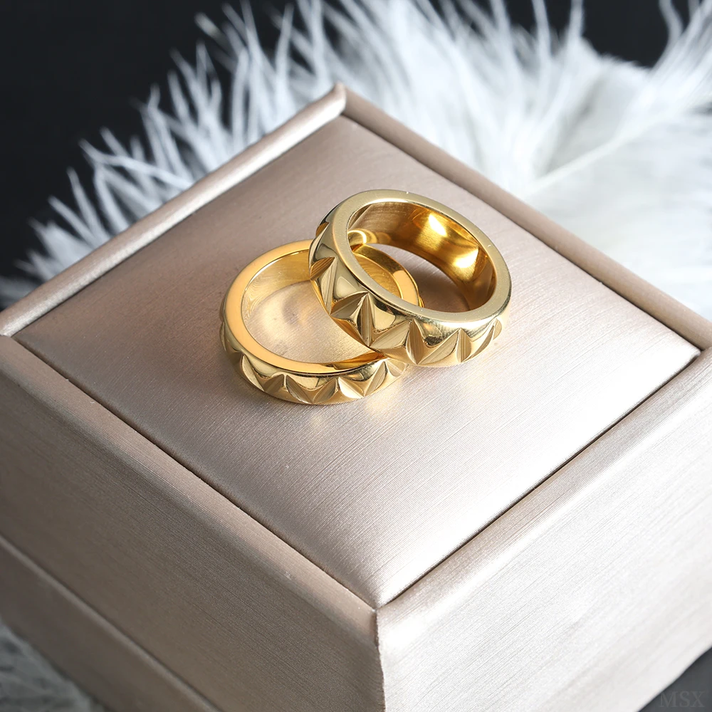 ZMfashion 5 мм 7 пара обручальных колец корейские простые треугольные дуговые кольца