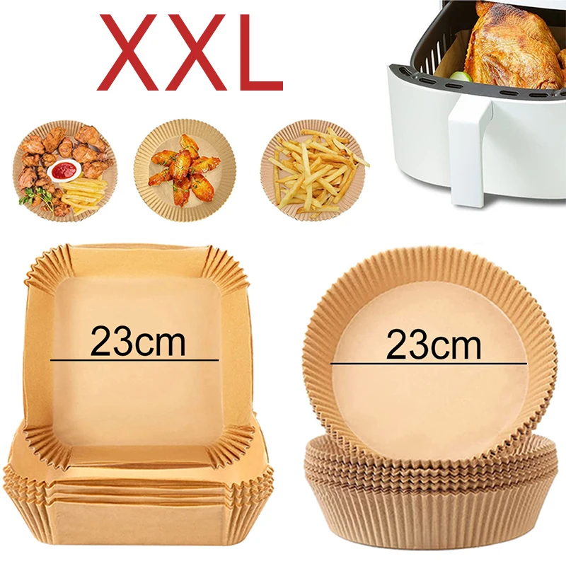 Large Air Fryer Disposable Paper Liner 23cm Non-stick Airfry