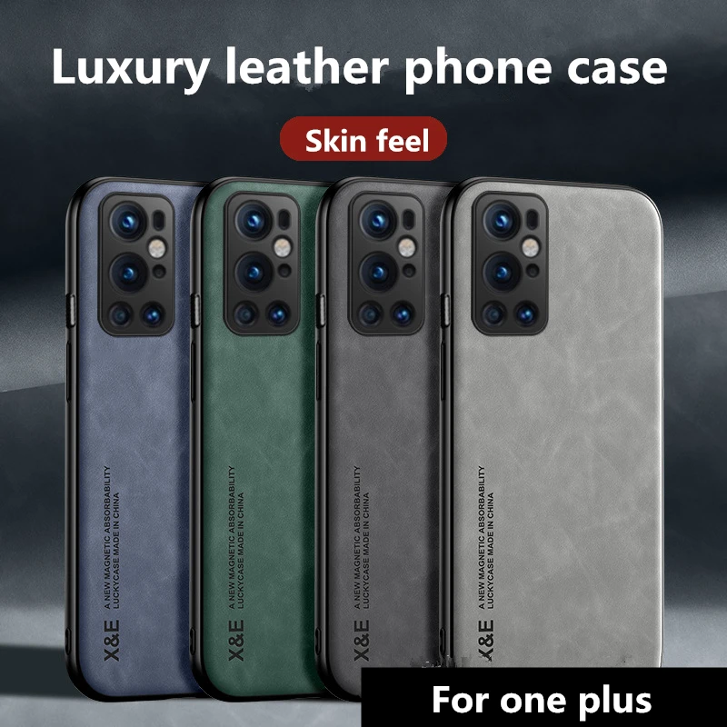 Роскошный кожаный магнитный чехол для телефона One Plus 7 8 9 T Pro замша однотонная