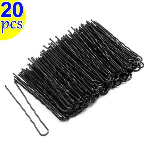 Черные U-образные заколки для волос из сплава