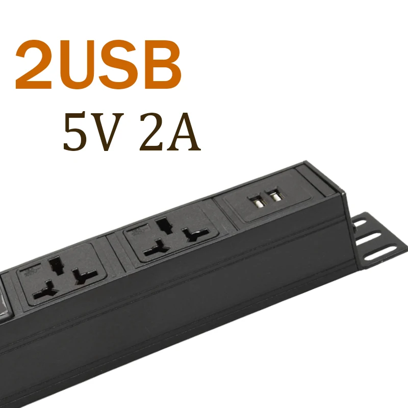 1U Инженерная Φ PDU сетевой фильтр с двойным открытым переключателем напряжения