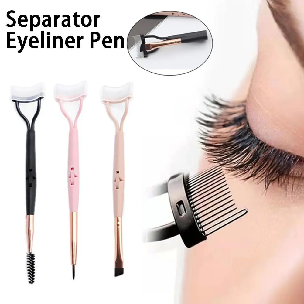 

Double Head Eyelash Curler Beauty Semi-arc Folding Double-head Steel Needle Eyebrow Comb Beauty Makeup Cosmetic Tool