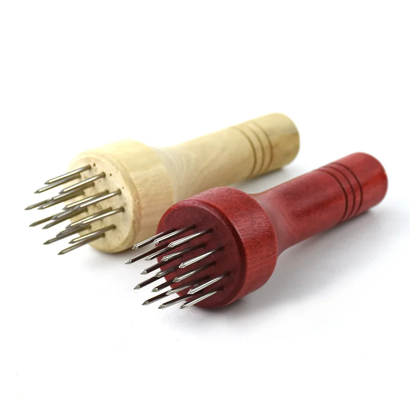 

Pine Meat Needle Tender Meat Needle Pig Skin Fork Steel Nail Wood Handle Steak Meat Hammer Pork Skin Insertion Kitchen Tools