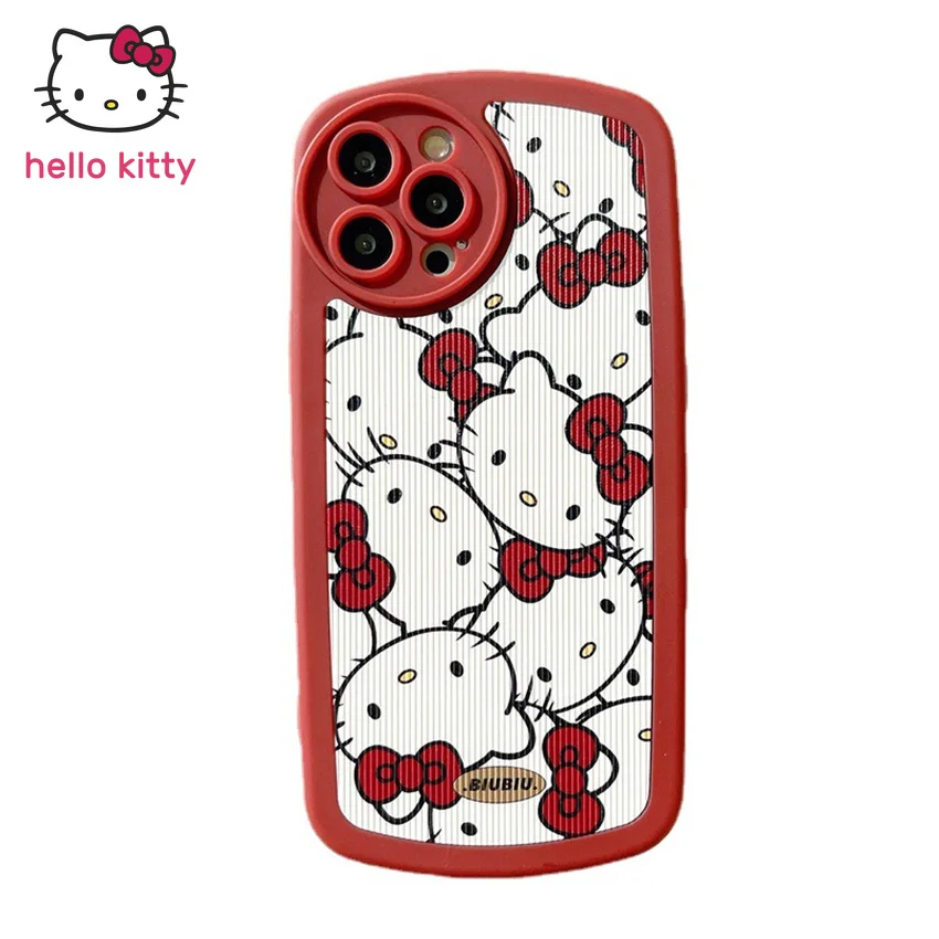 

Мягкий силиконовый чехол Hello Kitty с мультяшным котом для iPhone 13, 12, 11 Pro Max, для Apple 13 ProMax, X, XR, чехол с полной задней крышкой