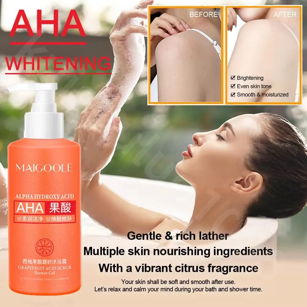 Скраб для душа с грейпфрутовой кислотой и глубоким очищением