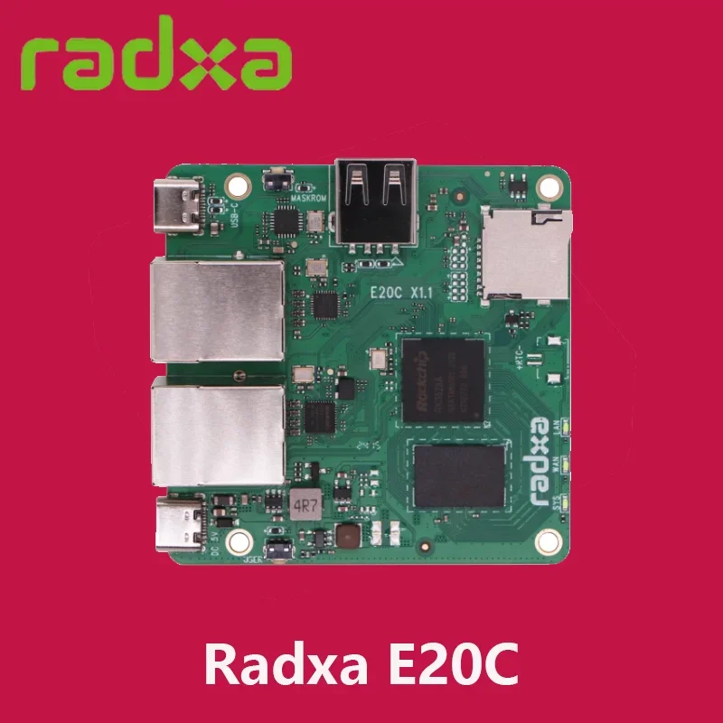 Radxa E20C 4-ядерный процессор Dual Gigabit Ethernet корпус из алюминиевого сплава с ЧПУ