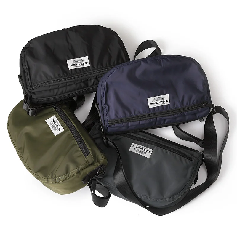 Casual Men Shoulder Messenger Bag Oxford waterproof Cell Phone Bag Unisex Crossbody Pack Travel Waist Pack Chest Pouch Backpack