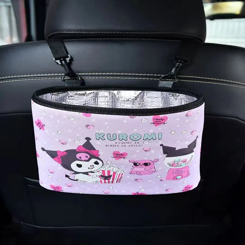 Фото Kawaii Sanrios Cinnamonroll Kuromi My Melody аниме мультфильм cCar теплоизоляция подвешиваемый пакет для льда водонепроницаемый Органайзер подарок №4