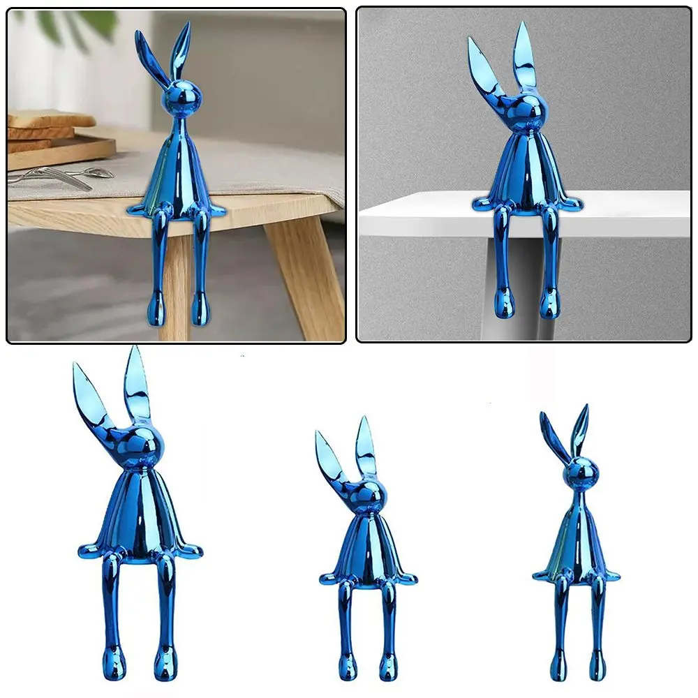 

Cute Homeliving Decoration Crafts Decor Resin Rabbit Sculpture Bunny Figurin Sitting Rabbit Statue Rabbit Ornaments
